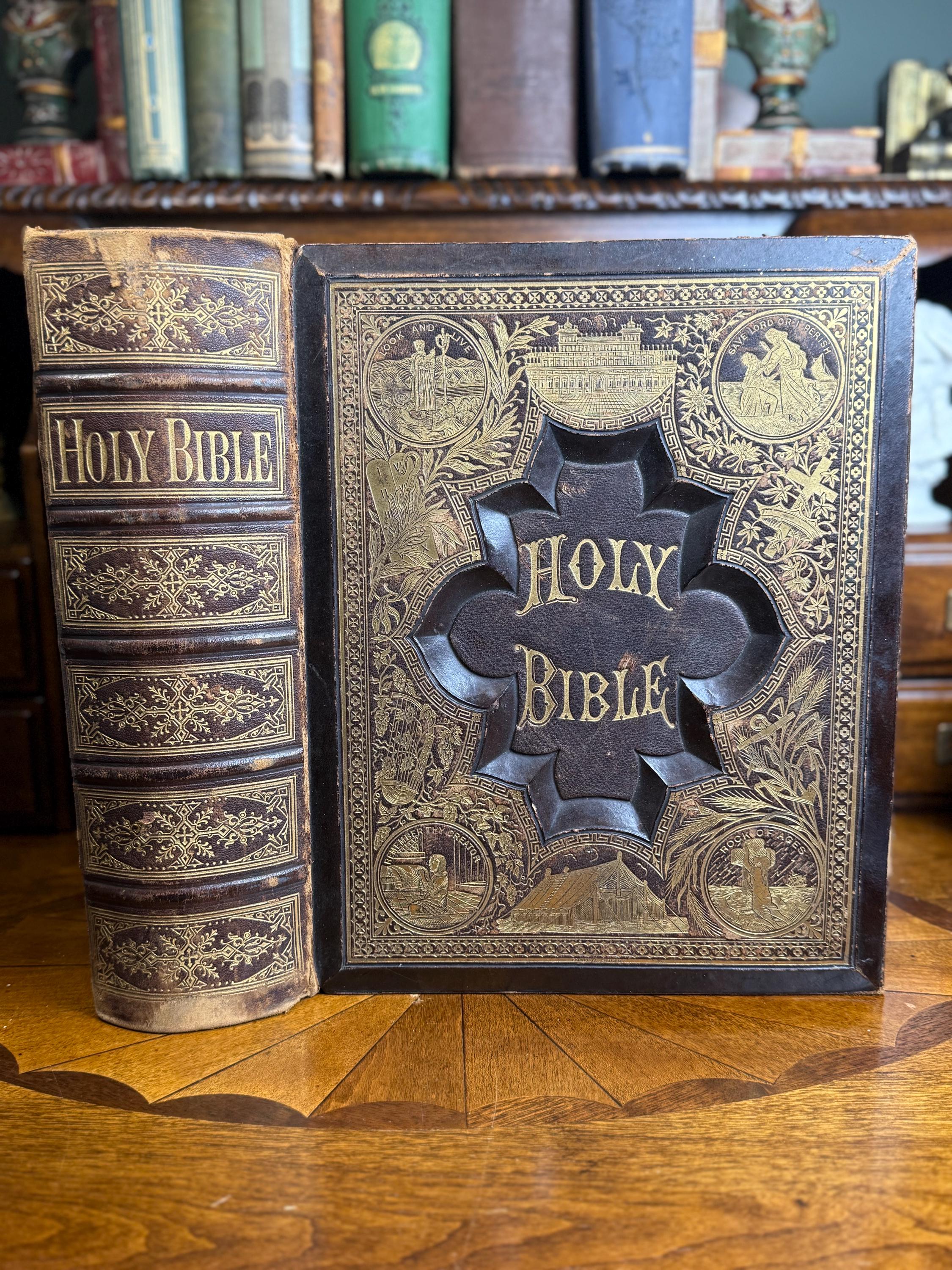 Family Bible Antique Illustrated - Etsy