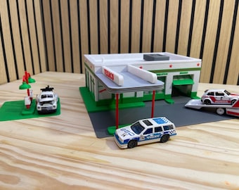 Estación de servicio y gasolinera Texaco vintage a escala 1/64