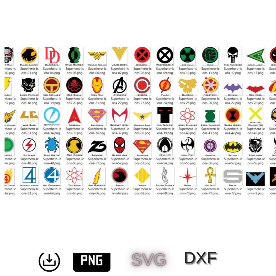 Hero Simble 296+ Superhero Symbol Svg Bundle, Super Hero Logo Digital Files - Etsy