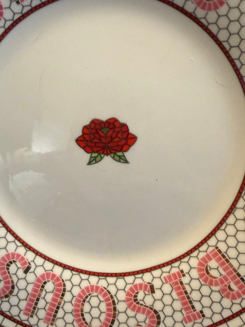 Anthropologie Bisous Plate | French Rose Heart Dessert Tableware image 4