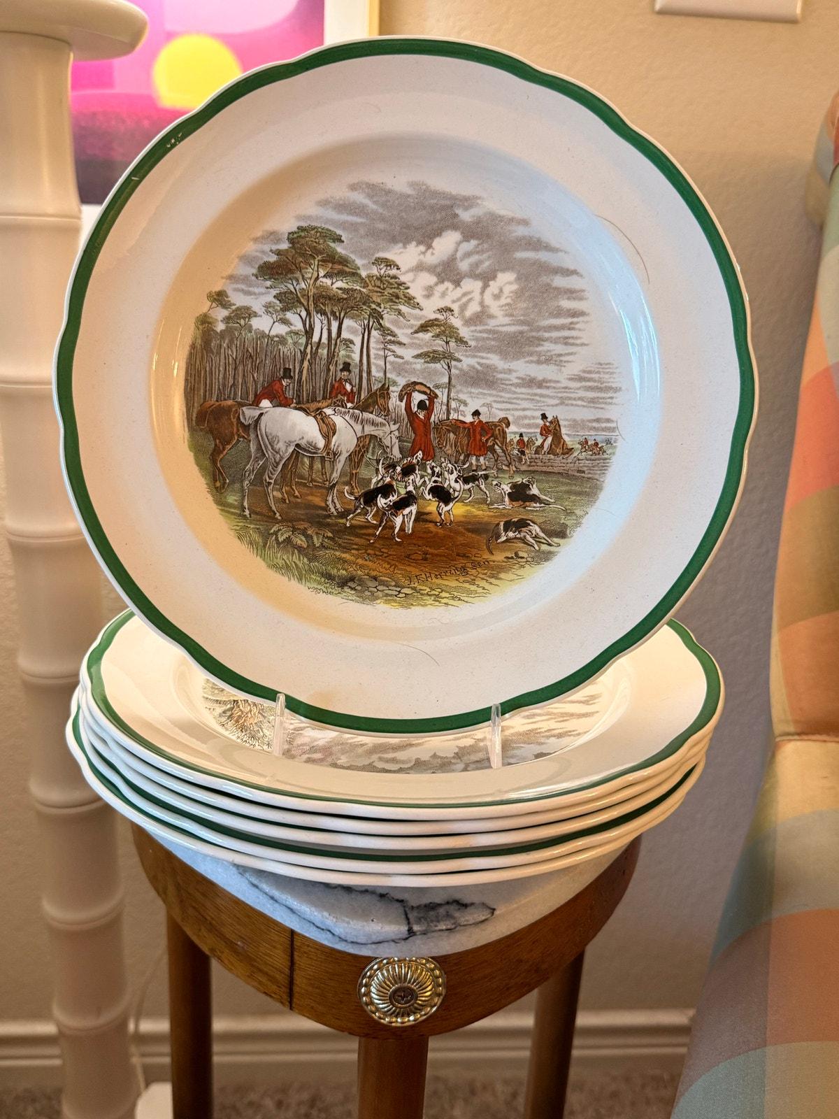  HUNTING SCENES プレート 皿 Churchill Hunting Scenes Dinner Plate - Etsy
