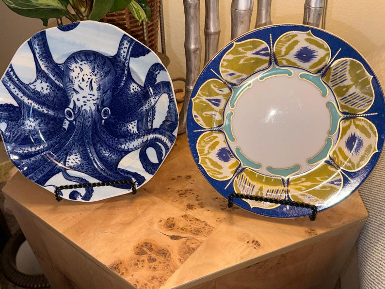 Anthropologie Octopus Salad Plate | Coastal Nautical Beach House Dinnerware image 5