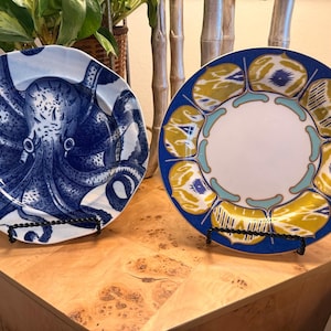 Anthropologie Octopus Salad Plate | Coastal Nautical Beach House Dinnerware image 1