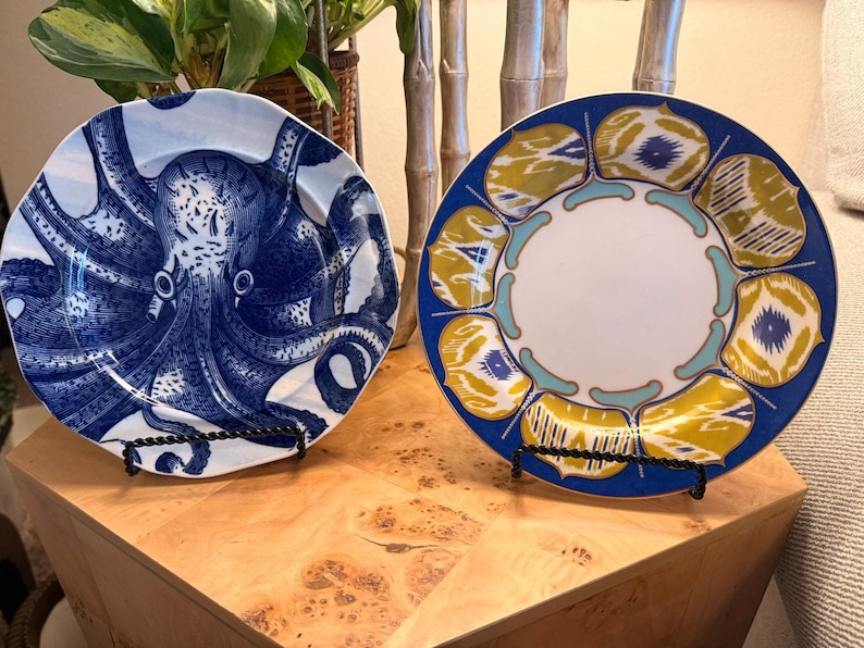 Anthropologie Octopus Salad Plate | Coastal Nautical Beach House Dinnerware image 1