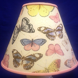 Multi Color and Pink Butterfly Lamp Shade