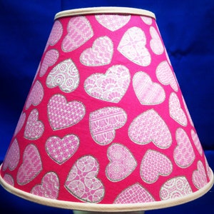 Pink Hearts Lamp Shade