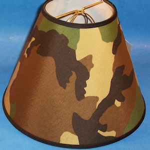 Green Camo Camouflage Lamp Shade Military Army