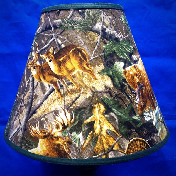 Woods Camo Deer Bear Lamp Shade