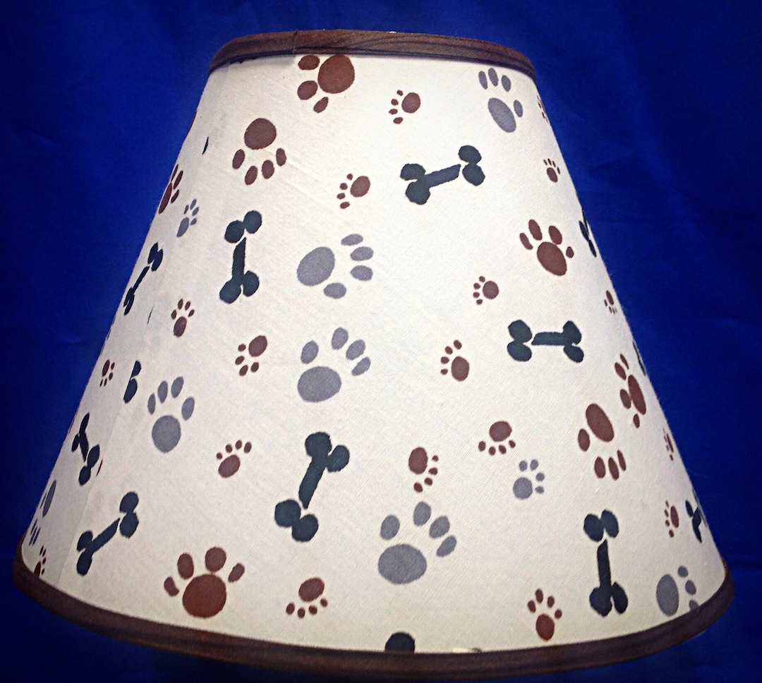 Dog Paw Print Bone Lamp Shade - Etsy