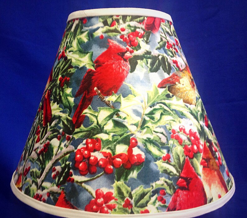 Cardinal Bird Snow Lamp Shade
