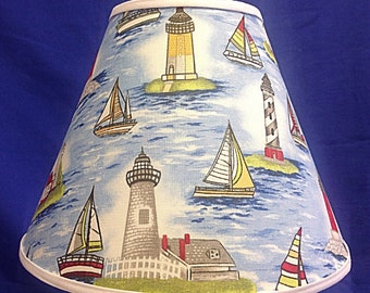 Lighthouse Sailboat Lamp Shade