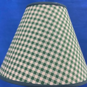 Emerald Green Gingham Lamp Shade