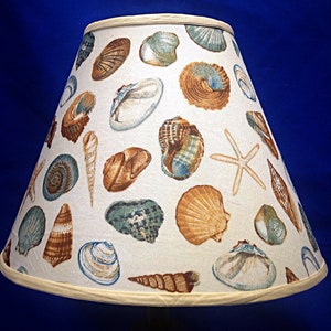 Seashells on Off White Lamp Shade
