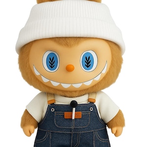 Labubu Beanie Hat (17cm) Soft Knitted Winter Cap, Accessory for Doll Figures, Labubu Clothing (FREE SHIPPING)