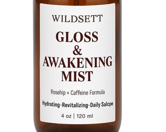 Gloss & Awakening Botanical Hair and  Scalp  Mist – Rosehip + Caffeine - Wildsett Ritual Series