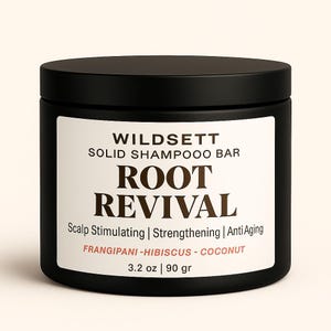 The Root Revival – Botanical Solid Shampoo Bar for Intensive Hair Repair -Wildsett Ritual Series