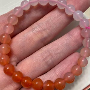 NanHong Agate Beaded Bracelet – 7-8mm Natural Gemstone Beads