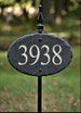 STONE House Numbers Slate Address Plaque / LAWN STAKE / Carved / Marker / Sign 