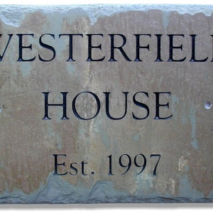 CARVED Slate Name Sign / House Plaque / Lake / Cabin / Cottage Stone / Wedding Gift