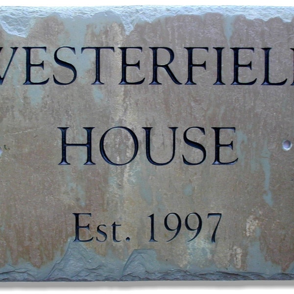 CARVED Slate Name Sign / House Plaque / Lake / Cabin / Cottage Stone / Wedding Gift