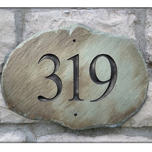 NATURAL ADDRESS STONE Mailbox Marker / House plaque/ Home Number Sign Column #4S
