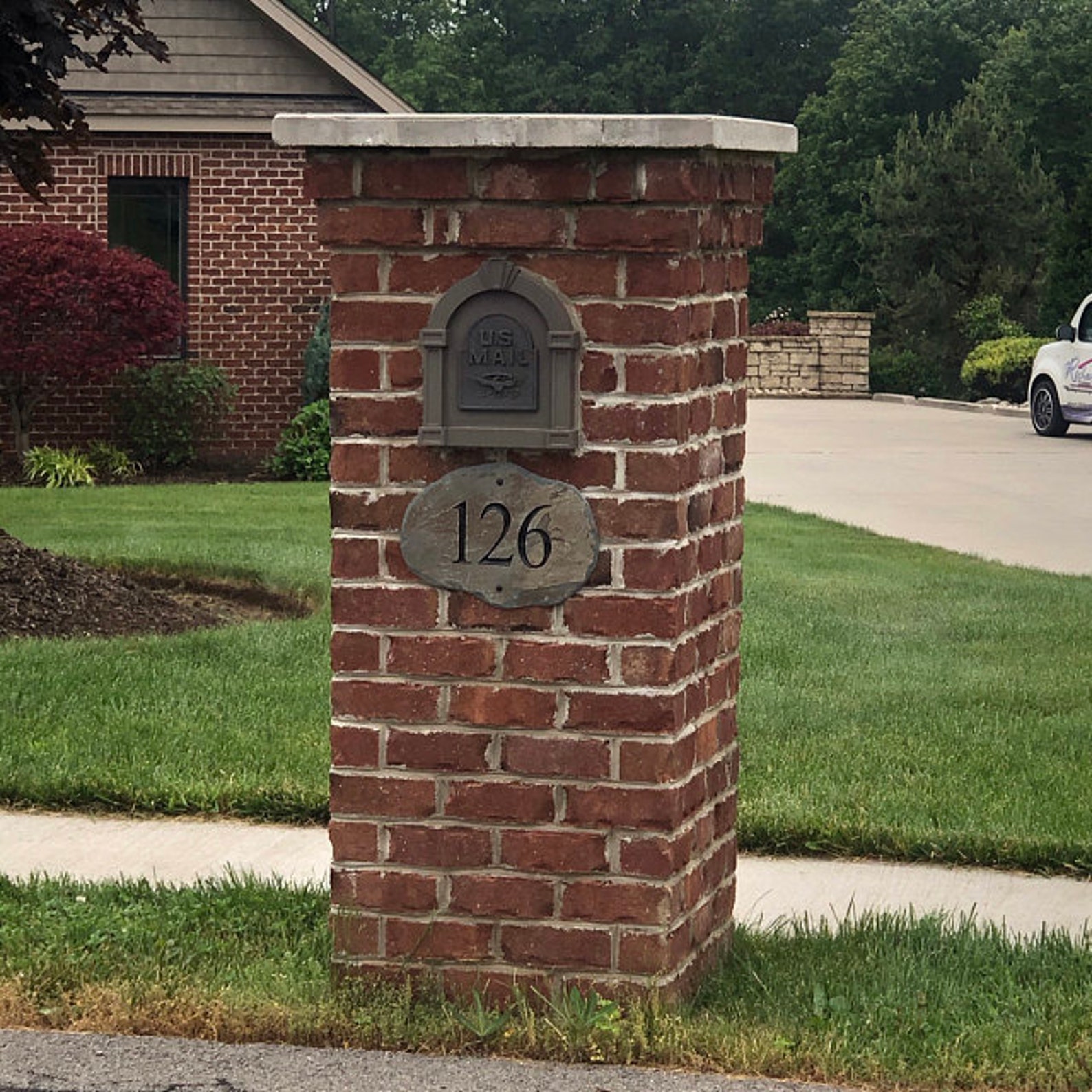 NATURAL ADDRESS STONE Mailbox Marker / House Plaque/ Home Etsy