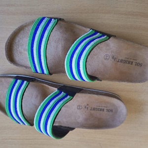 African sandal, Beaded Sandal, summer sandal, beach sandal, women sandal, flat sandal, Boho sandal, flip flop, slip on, leather sandal