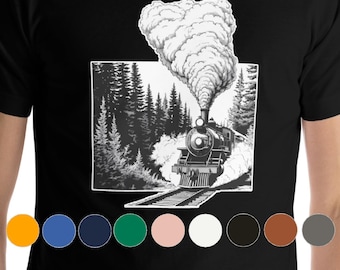 Vintage Zug T-Shirt – Alte Dampflok Unisex