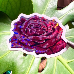 Glitter Rose Sticker