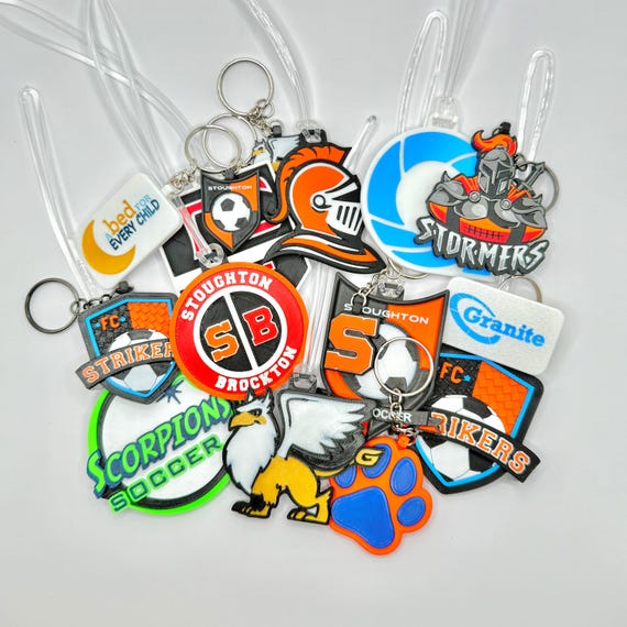 Fully Custom Bag Tags, Keychains and Magnets