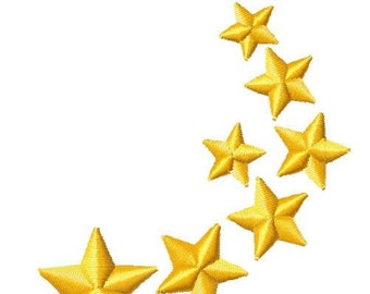 Diseño de bordado a máquina "Estrella Remolino" - Diseño de bordado de estrella - Bordado de cielo - Descarga digital instantánea