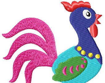 Rooster - Machine Embroidery Design - Bird Embroidery Design - Chicken Embroidery - Instant Digital Download