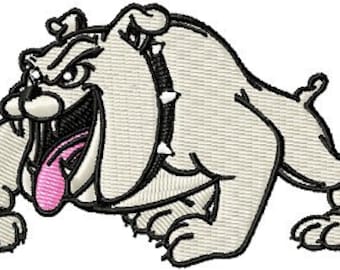 Instant Download Bull Dog Bulldog embroidery design - Machine Embroidery Design - Digital Design File