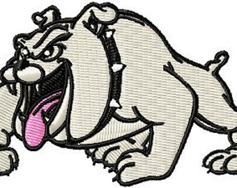 Descarga instantánea de diseño de bordado de Bulldog - Diseño para bordado a máquina - Archivo de diseño digital