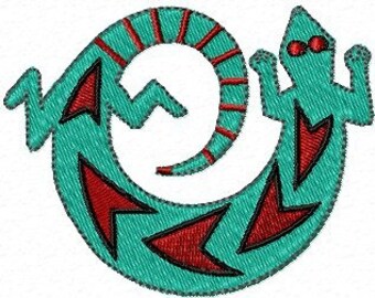 Descarga instantánea de Gecko - Archivo de bordado a máquina - Diseño de bordado a máquina - Archivo de diseño digital