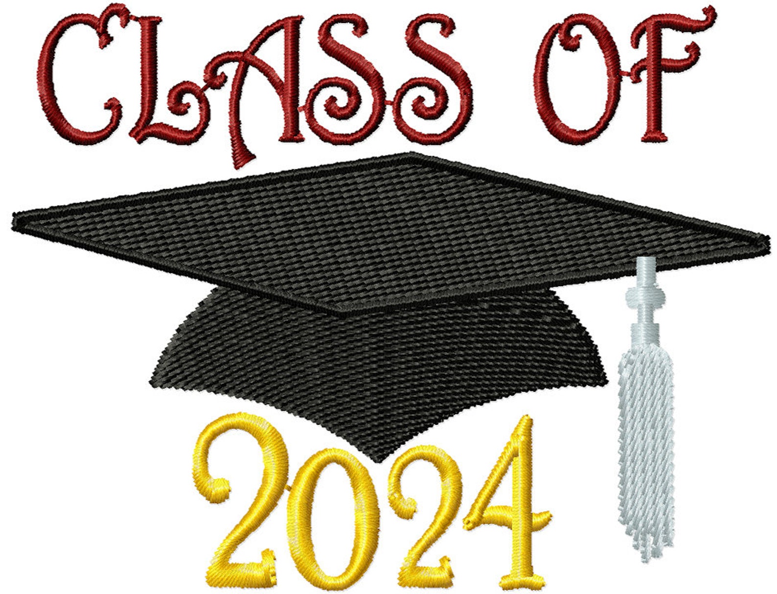Cap & Tassel Class of 2025 Custom Embroidery Digitized Etsy