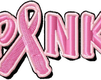 Diseño de bordado con el logotipo de la cinta rosa de descarga instantánea - Archivo de bordado a máquina - Diseño de bordado a máquina - Archivo de diseño digital