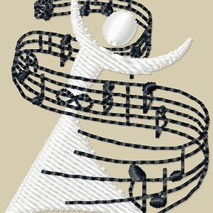 Instant Download Singer - Musical Notes embroidery design - Machine Embroidery File - Machine Embroidery Design - Digital Design File