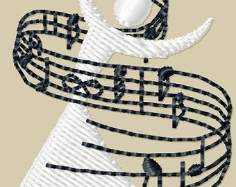 Descarga instantánea de diseño de bordado de notas musicales de Singer - Archivo de bordado a máquina - Diseño de bordado a máquina - Archivo de diseño digital