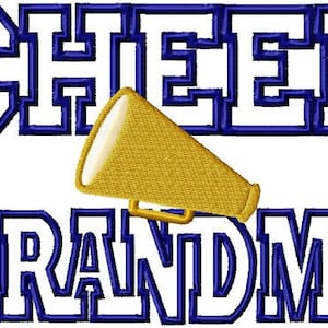 Instant Download Cheer Grandma - APPLIQUE - Machine embroidery design - Digitized Design - Custom Embroidery