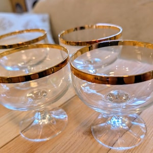 Gold rim bohemia glass - Etsy 日本