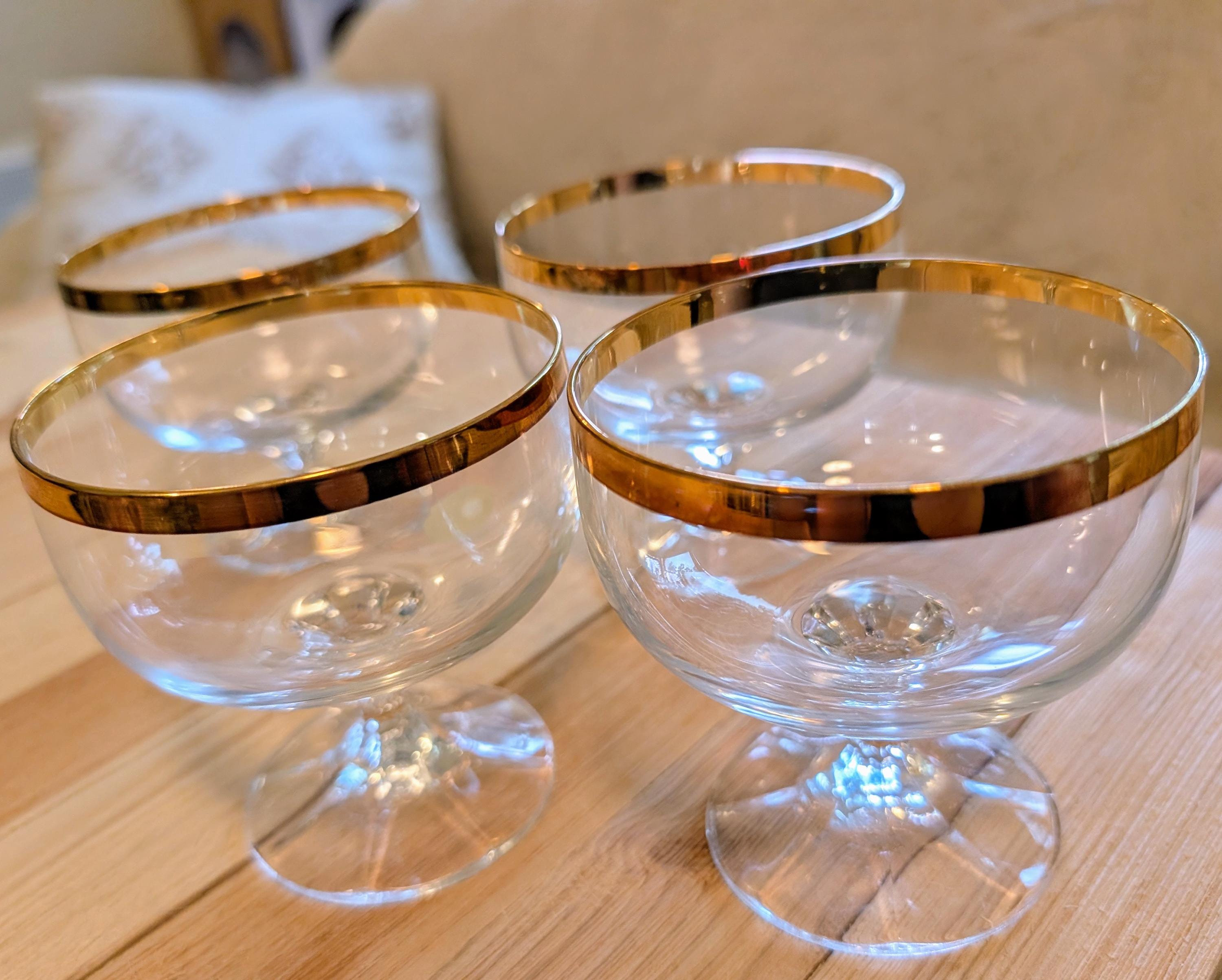 Gold rim bohemia glass - Etsy 日本
