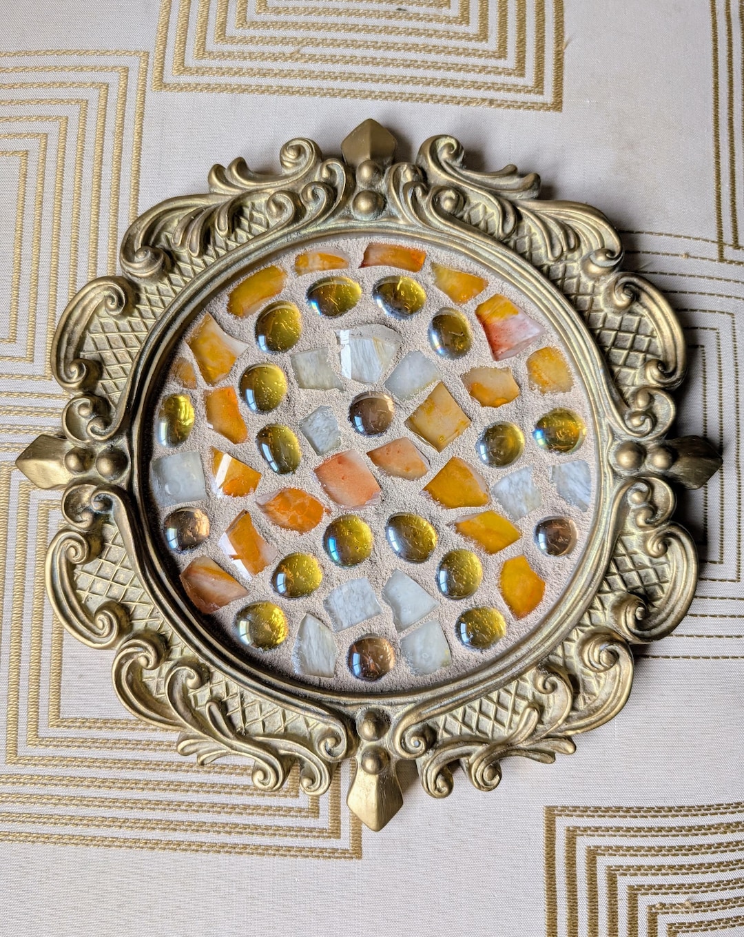 Rococo Sun Original Abstract Glass Sun Mosaic in a Rococo Style Frame - Etsy