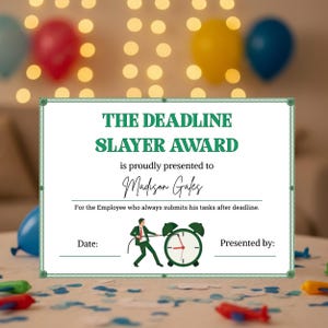 Coworker appreciation award certificate design template.