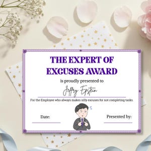 Office staff appreciation award certificate printable template.