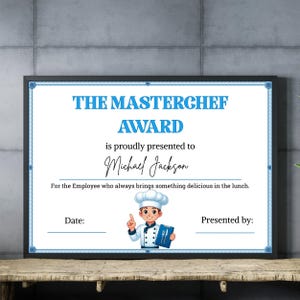 Employee recognition certificates editable Canva template.