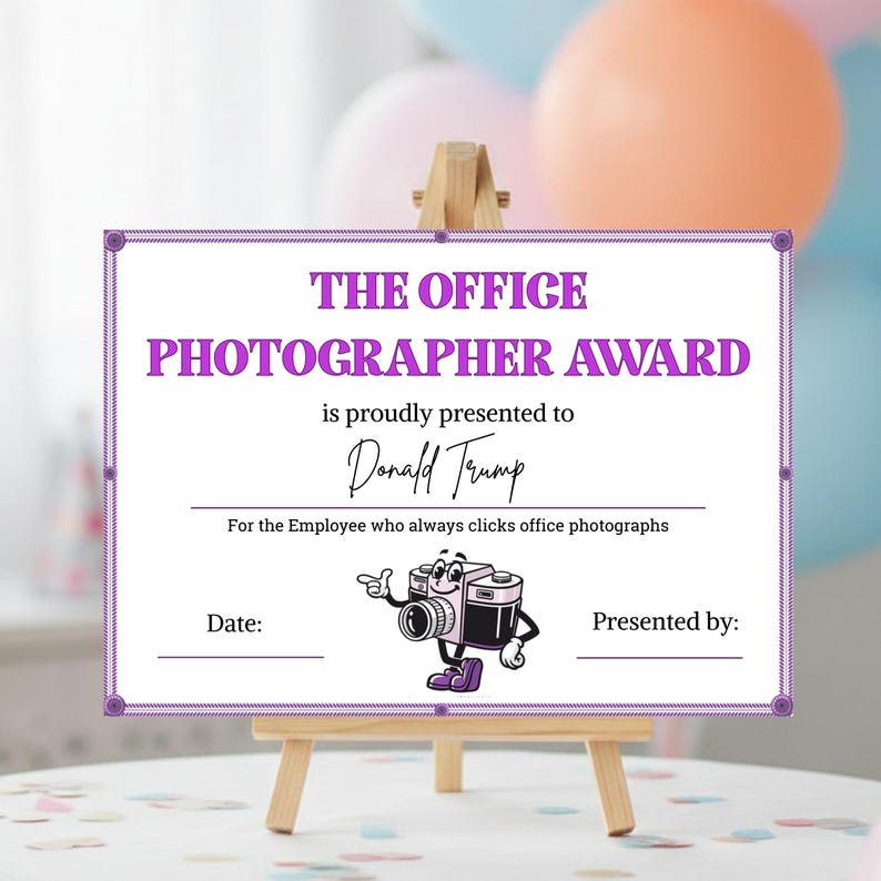 Editable Office Award Certificates Template, Funny Employee Awards, Coworker Staff Party Certificates Canva image 9