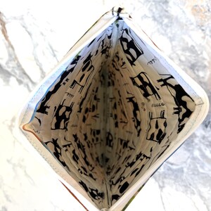 Upcycled Quilted Zipper Bag | Crispy Chicken Bag with Chicken & Cow Liner | Recycled Frozen Food Packaging Pouch | Eco-friendly Gift image 3
