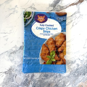 Upcycled Quilted Zipper Bag | Crispy Chicken Bag with Chicken & Cow Liner | Recycled Frozen Food Packaging Pouch | Eco-friendly Gift image 1