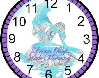 9" Personalized Mermaid Wall Clock